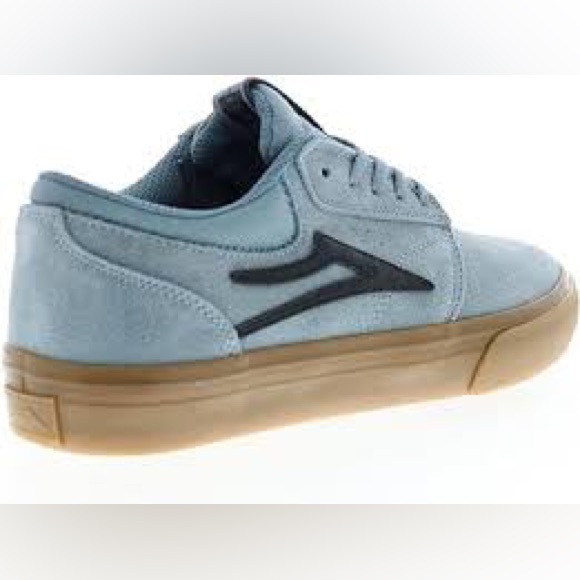 Lakai Limited Griffin Skate Shoes/Sneakers in Light Blue Suede and Brown - Picture 4 of 15
